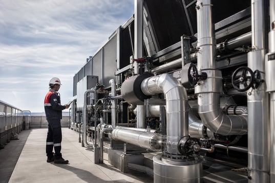 Industrial Cooling Facility With Safety Gear