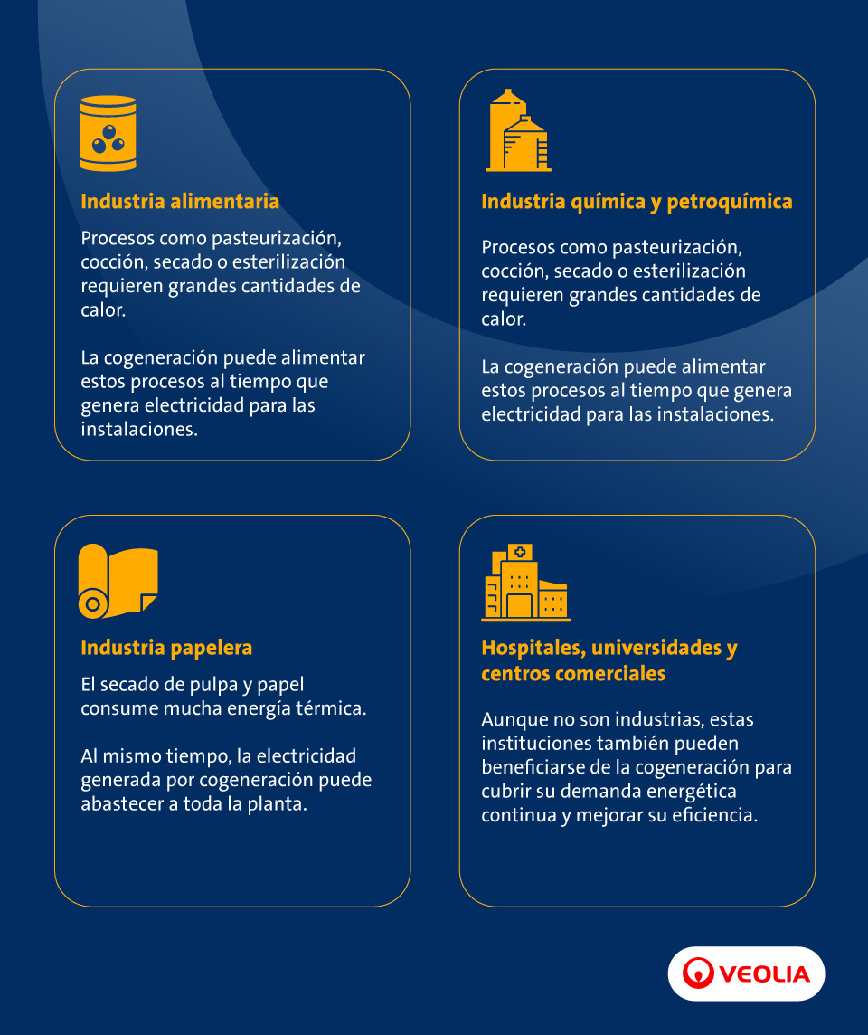 Aplicaciones industriales de la cogeneración
